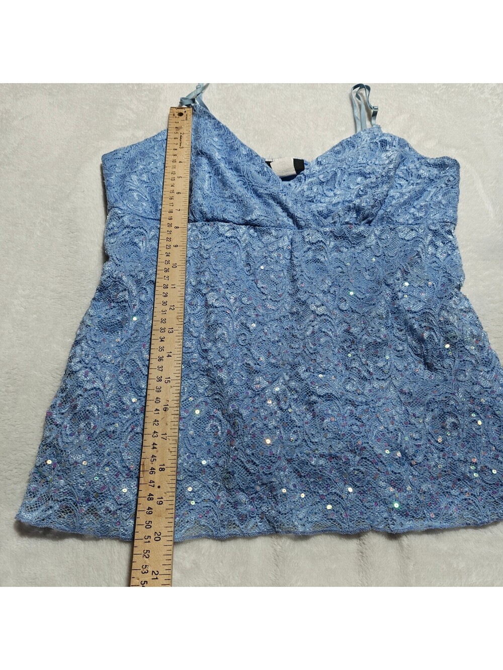 Studio 1940 American vintage fairy lace babydoll camisole with sequin details - Picture 6 of 9